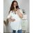 Tunika prodloužená košilová dlouhý rukáv mušelín dámské nadrozměr (XL/2XL ONE SIZE) ITALSKÁ MÓDA IMC24008/DR -   béžová -   XL/2XL