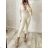 Women's Long Elegant Long Sleeve Jumpsuit (S/M ONE SIZE) ITALIAN FASHION IMWA23289