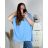 Women's Plus Size Oversize Short Sleeve Tunic (XL/2XL/3XL/4XL/5XL ONE SIZE) ITALIAN FASHION IMBM23SEE