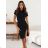 Women's Warm Long Sleeve Knitted Dress (S/M ONE SIZE) ITALIAN FASHION IMD221070