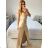 Women's strapless long party dress (S/M ONE SIZE) ITALIAN FASHION IMPSH246455/DU - beige - S/M