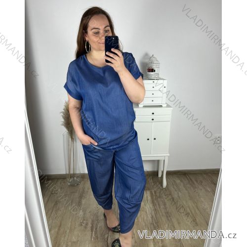 Souprava tunika a kalhoty dámská nadrozměr (XL/2XL ONE SIZE) ITALSKÁ MÓDA IMWQ24078