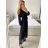 Women's Elegant Long Long Sleeve Dress (S/M ONE SIZE) ITALIAN FASHION IM4221091 -   black -   S / M