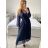 Women's Elegant Long Long Sleeve Dress (S/M ONE SIZE) ITALIAN FASHION IM4221091 -   black -   S / M