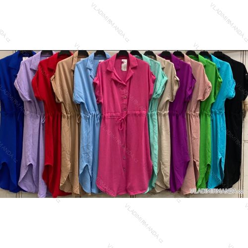 Women's Long Sleeve Shirt Dress (S/M/L ONE SIZE) ITALIAN FASHION IMC22658