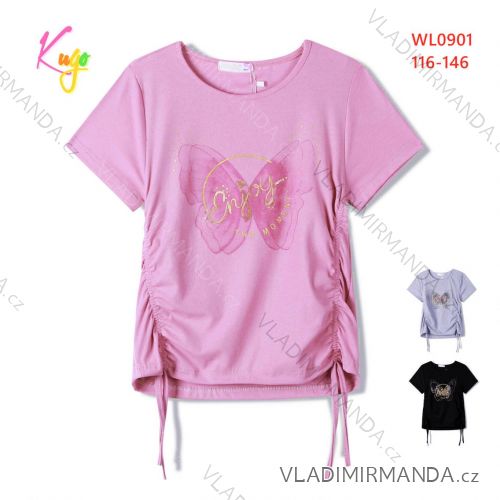 T-shirt short sleeve children's youth girls (116-146) KUGO WT0890