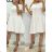 Summer cotton lace carmen women's dress (S / M ONE SIZE) ITALIAN FASHION IMWA222609