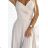 299-15 CHIARA elegant maxi dress with straps - beige with glitter