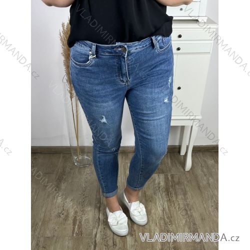 Rifle jeans dlouhé dámské  (M-3XL) M.SARA MSR24M399-4