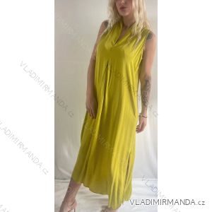 Women's Long Chiffon Short Sleeve Dress (S/M ONE SIZE) ITALIAN FASHION IMWGS231048