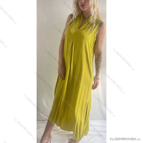 Women's Long Chiffon Short Sleeve Dress (S/M ONE SIZE) ITALIAN FASHION IMWGS231048