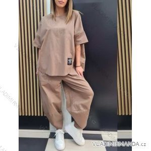 Souprava tepláková krátký rukáv dámská (S/M/L ONE SIZE) ITALSKÁ MÓDA IMWBH24069