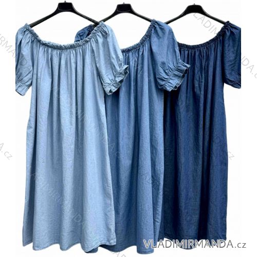 Women's Long Chiffon Short Sleeve Dress (S/M ONE SIZE) ITALIAN FASHION IMWGS231048