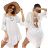 Women's Long Sleeve Hoodie Dress (S / M ONE SIZE) ITALIAN FASHION IMWA216095