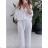 Women's Long Sleeve Hoodie Dress (S / M ONE SIZE) ITALIAN FASHION IMWA216095 -   white -   M / L