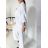 Women's Long Sleeve Hoodie Dress (S / M ONE SIZE) ITALIAN FASHION IMWA216095 -   white -   M / L