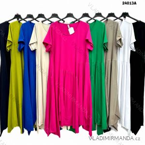 Women's Long Chiffon Short Sleeve Dress (S/M ONE SIZE) ITALIAN FASHION IMWGS231048