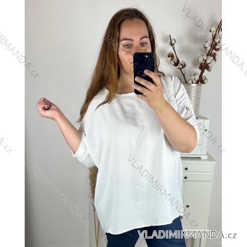 Tunika krátký rukáv dámská nadrozměr (3XL/4XLONE SIZE) ITALSKÁ MODA IM424123