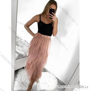 Women's Long Denim Skirt (S/M/L ONE SIZE) ITALIAN FASHION IMD24020