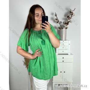 Tunika krátký rukáv dámská nadrozměr (3XL/4XL ONE SIZE) ITALSKÁ MÓDA IMWQ24086/DUR