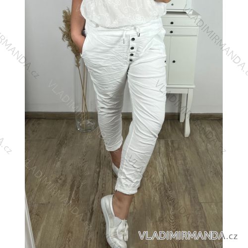 Kalhoty strečové dámské nadrozměr (2XL/3XL ONE SIZE) ITALSKÁ MODA IM424LILI