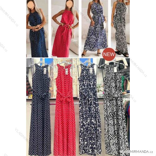 Women's Sleeveless Sequin Velvet Long Party Dress (S/M ONE SIZE) ITALIAN FASHION IMWB233931