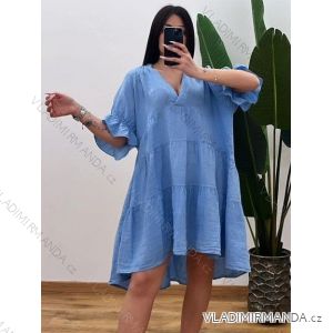 Women's Long Chiffon Short Sleeve Dress (S/M ONE SIZE) ITALIAN FASHION IMWGS231048