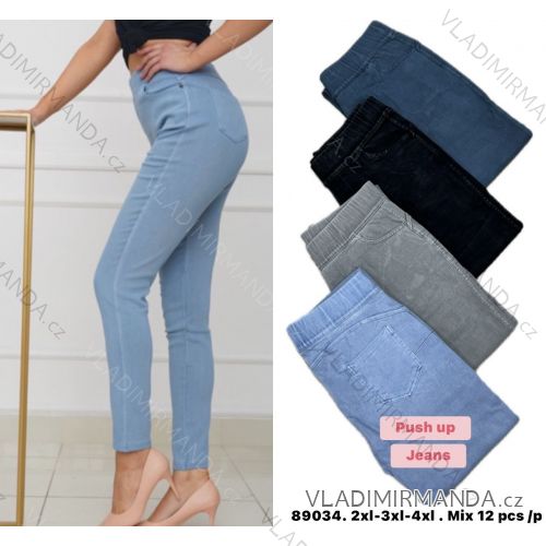 Legíny push jeans dlouhé dámské (2XL-4XL) FASHION TMWL2489034