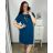 Women's Plus Size Short Sleeve Oversize Dress (46/50 ONE SIZE) ITALIAN FASHION IMBM24077