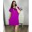 Women's Plus Size Short Sleeve Oversize Dress (46/50 ONE SIZE) ITALIAN FASHION IMBM24077