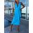 Women's Long Chiffon Short Sleeve Dress (S/M ONE SIZE) ITALIAN FASHION IMWGS231048