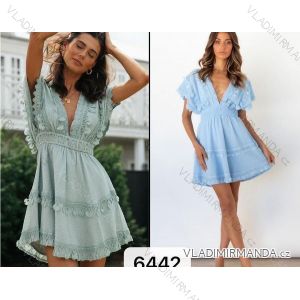 Šaty letní s krajkou krátký rukáv dámské (S/M/L ONE SIZE) ITALSKÁ MÓDA IMWBS24467