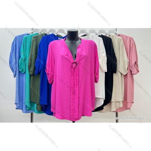 Women's 3/4 Long Sleeve Shirt (46/48/50 ONE SIZE) ITALIAN FASHION IM424387