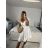 Women's Long Sleeve Hoodie Dress (S / M ONE SIZE) ITALIAN FASHION IMWA216095 -   white -   M / L