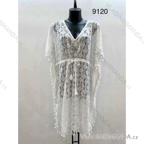 přehoz přes plavky krajkový boho krátký rukáv dámské (S/M/L ONE SIZE) ITALSKÁ MÓDA IMM24M9120