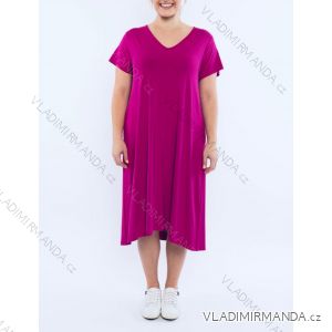 Kurzärmliges Sommerkleid aus Baumwolle für Damen (S / M / L / XL ONE SIZE) ITALIAN FASHION IMD22472