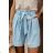 Shorts shorts leatherette women (uni s-l) ITALIAN FASHION IM920107 S / M Light blue