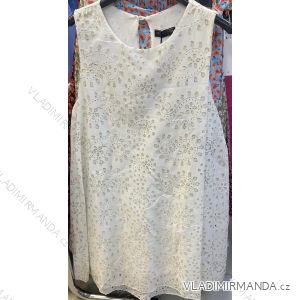 šaty krajkové boho madeira bez rukávu dámské (S/M ONE SIZE) ITALSKá MóDA IMM24M9679