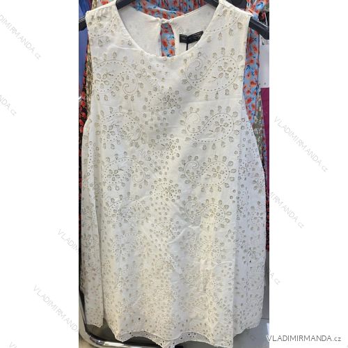 šaty krajkové boho madeira bez rukávu dámské (S/M ONE SIZE) ITALSKá MóDA IMM24M9679