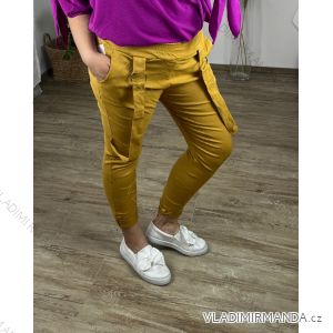 Kalhoty strečové dámské nadrozměr (48/50 ONE SIZE) ITALSKÁ MODA IM424TURIN/DR