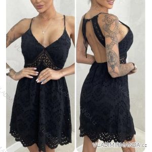 Šaty letní krajkové boho na ramínka  dámské (S/M/L ONE SIZE) ITALSKÁ MÓDA IMWGS24064