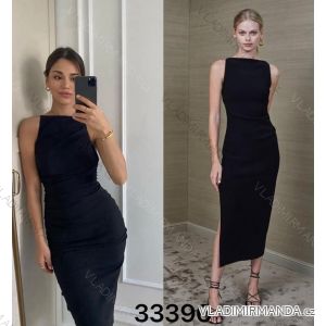 Šaty elegantní bez rukávu dámské (S/M ONE SIZE) ITALSKÁ MÓDA IMM24M33396