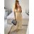 Women's Strapless Long Party Dress (S/M ONE SIZE) ITALIAN FASHION IMPSH2380156 béžová S/M