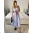 Sleeveless Long Women's Stripe Shirt Dress (uni s/m) ITALIAN Fashion IMM24BR8444