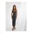 Women's Plus Size (42-46) Long Elegant Party Sleeveless Dress POLISH FASHION PMLBC23265-10 hnědá gepard XS/S