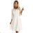 286-7 SANDY Flared shirt dress with a belt - beige