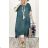 Women's Long Chiffon Short Sleeve Dress (S/M ONE SIZE) ITALIAN FASHION IMWGM23456