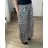 Women's Plus Size Long Pants and Long Sleeve Shirt Set (L/XL/2XL ONE SIZE) POLISH FASHION IMWT23BELLA -   hnědá gepard -