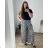 Women's Plus Size Long Pants and Long Sleeve Shirt Set (L/XL/2XL ONE SIZE) POLISH FASHION IMWT23BELLA -   hnědá gepard -