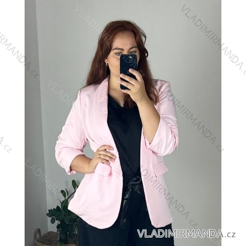 Set elegante Jacke Langarm und Hose Damen (S / M ONE SIZE) ITALIAN FASHION IMM211392 54 růžová světlá